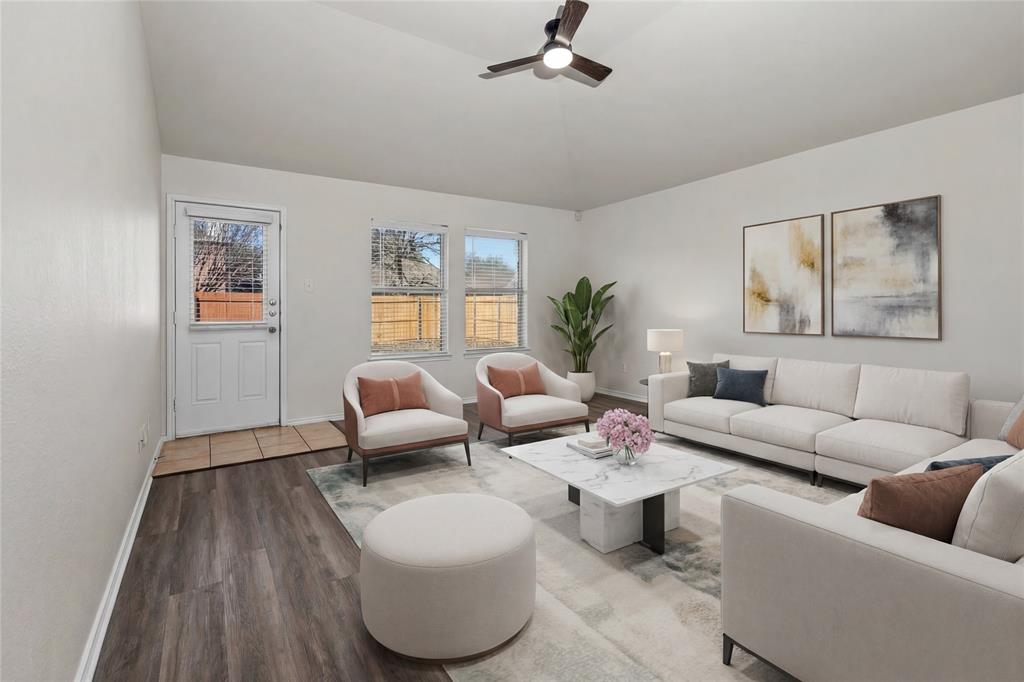 3256 Torio Grand Prairie, TX 75054 - Photo 3 of 17 a living room with furniture and wooden floor