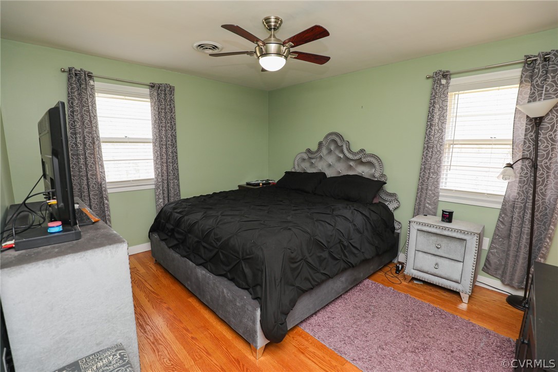 5346 Cold Harbor Road Mechanicsville, VA 23111 - Photo 21 of 42 Primary Bedroom with hardwood floor, ceiling fan,