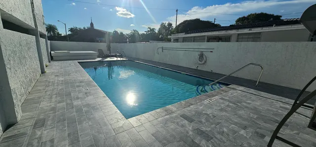 a view of a balcony with an outdoor space