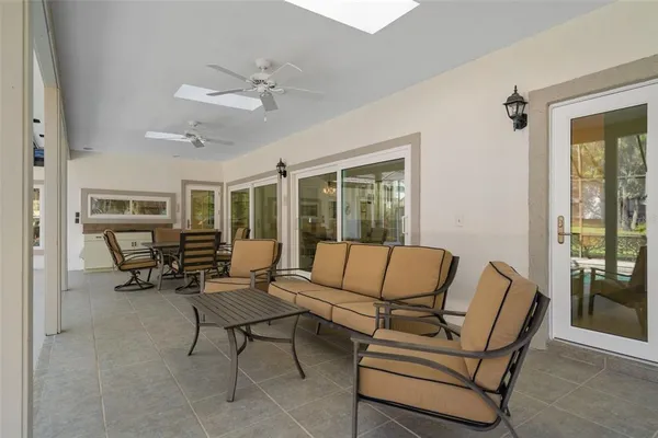 a porch with view of outdoor space
