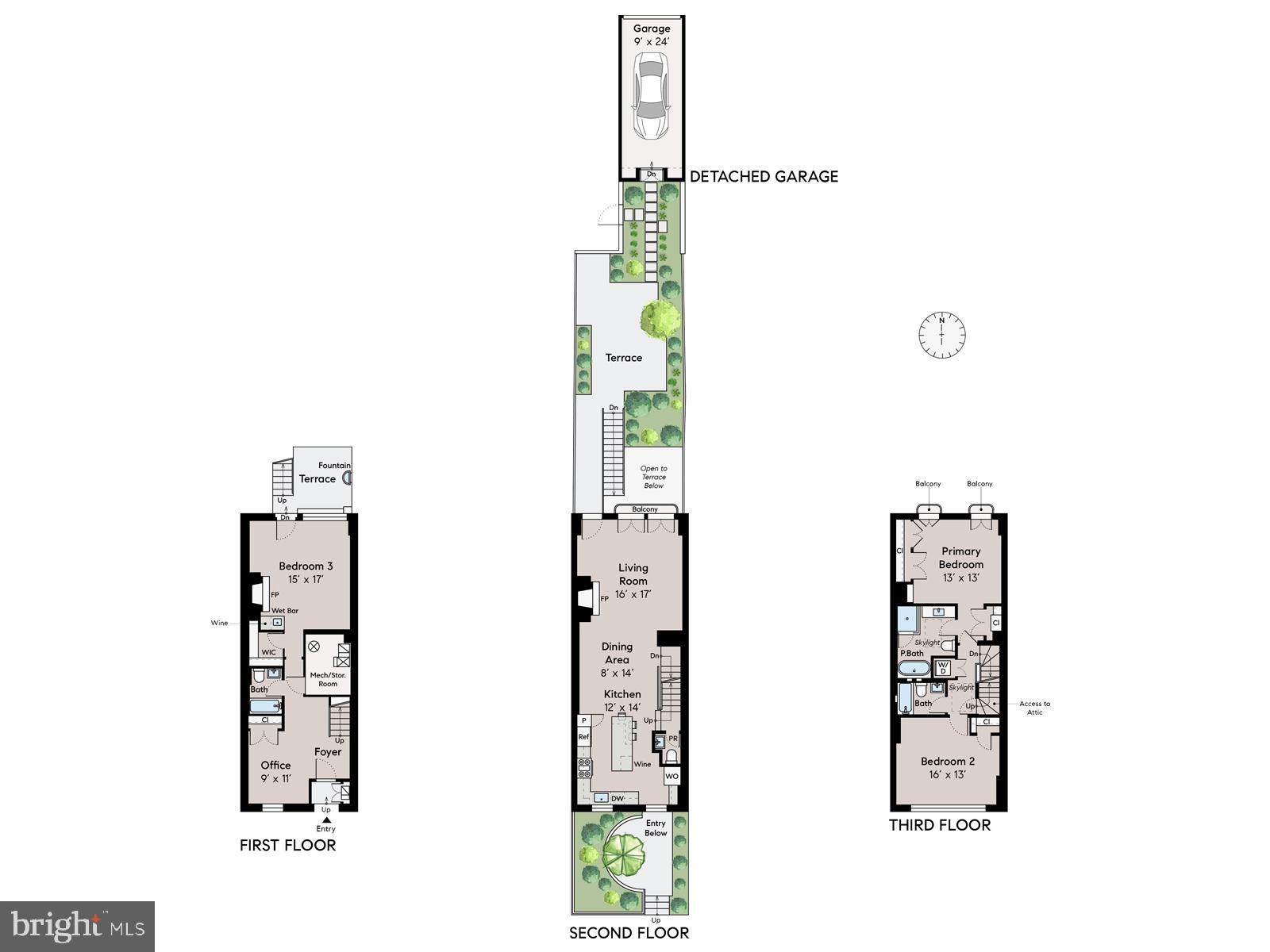 2517 I Street Northwest Washington, DC 20037 - Photo 37 of 37 Floor plan rendering