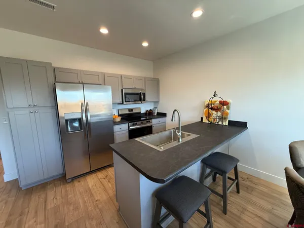 a view of a hallway with closet