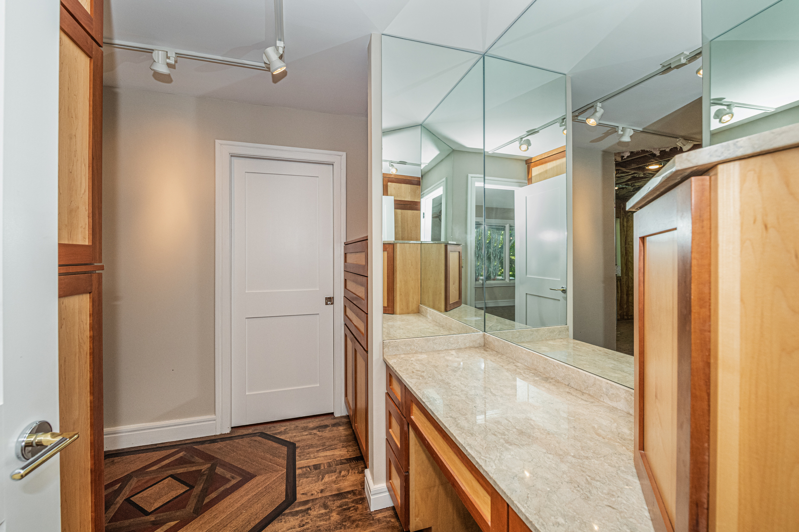 27149 West Cuba Road Barrington, IL 60010 - Photo 22 of 68 a bathroom with a granite countertop sink and shower