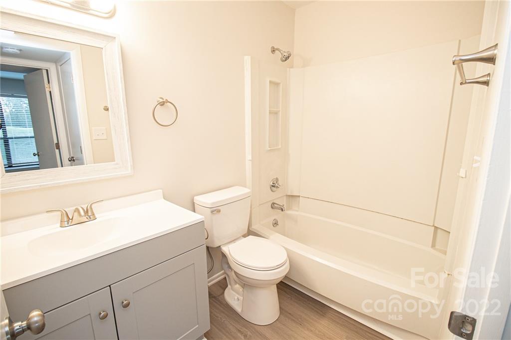 11039 Cedar View Road Charlotte, NC 28226 - Photo 16 of 24 a bathroom with a toilet a sink and a bathtub