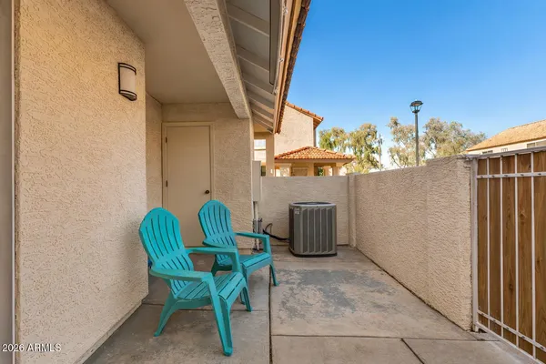 a view of outdoor space with seating area