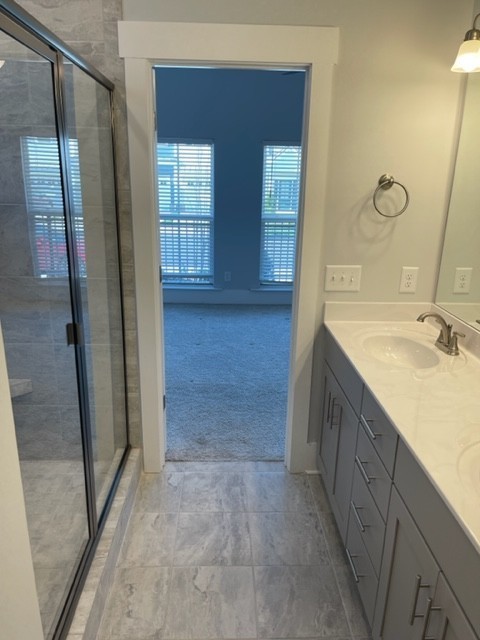 525 Black Tea Way Franklin, TN 37064 - Photo 15 of 51 a bathroom with double vanity and a mirror
