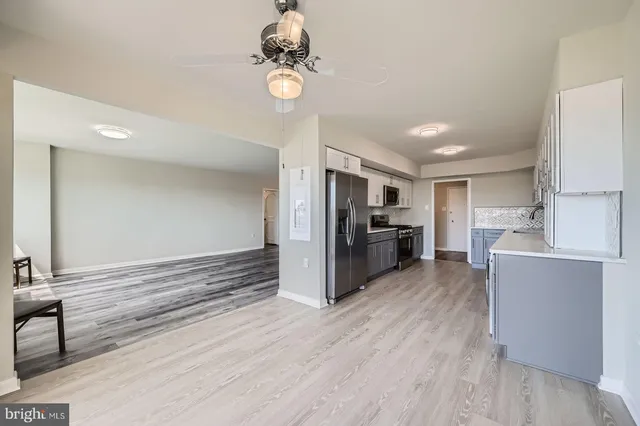 a view of a lake with a nearby beach