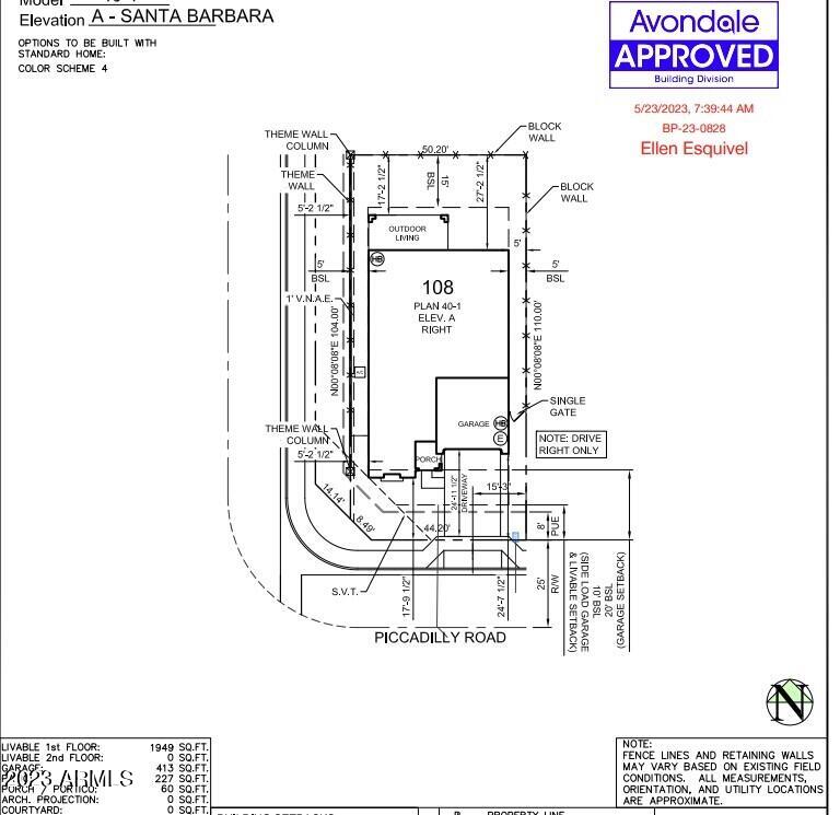 10274 West Piccadilly Road Avondale, AZ 85392 - Photo 2 of 4 Plot Map