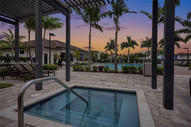 a view of outdoor space with seating area