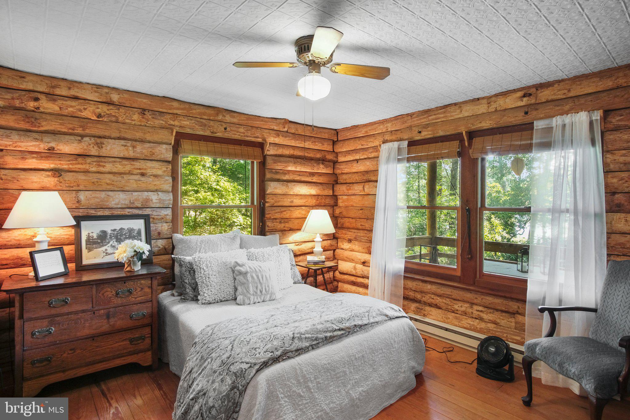 1067 Level Green Road Lancaster, VA 22503 - Photo 24 of 80 Classic Log Walls and Wide Wood Floors