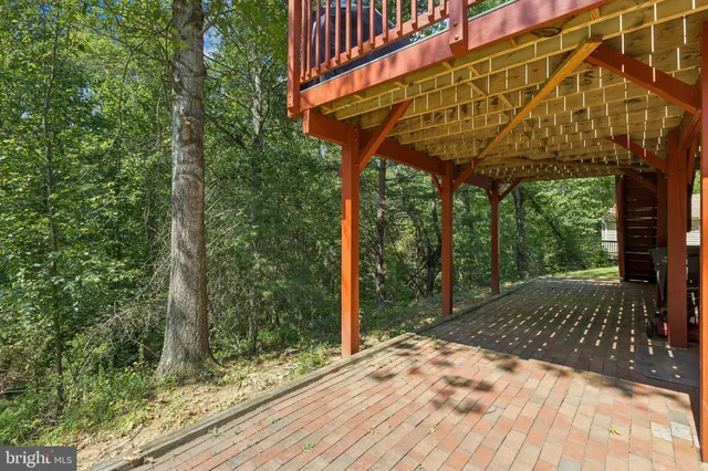 a view of a porch with a yard