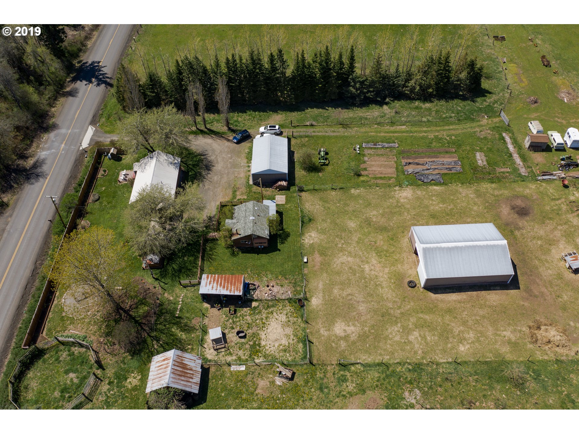 581 Snowden Road White Salmon, WA 98672 - Photo 23 of 27 an aerial view of a house with a yard