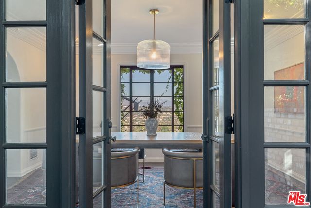 a view of a city from a balcony