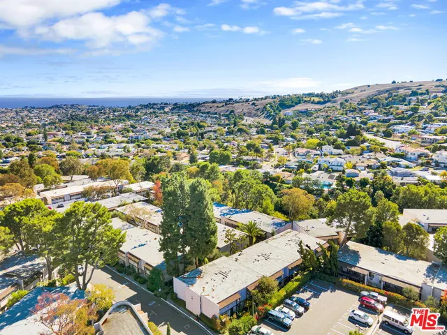 an aerial view of a city