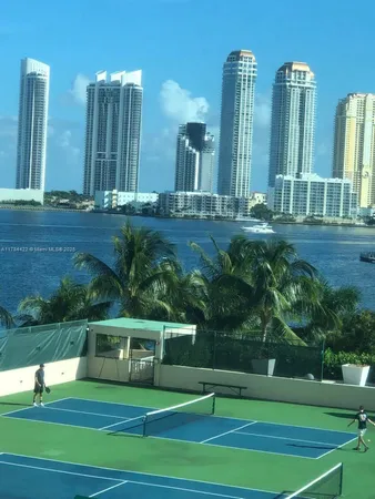 a view of a city with tall buildings