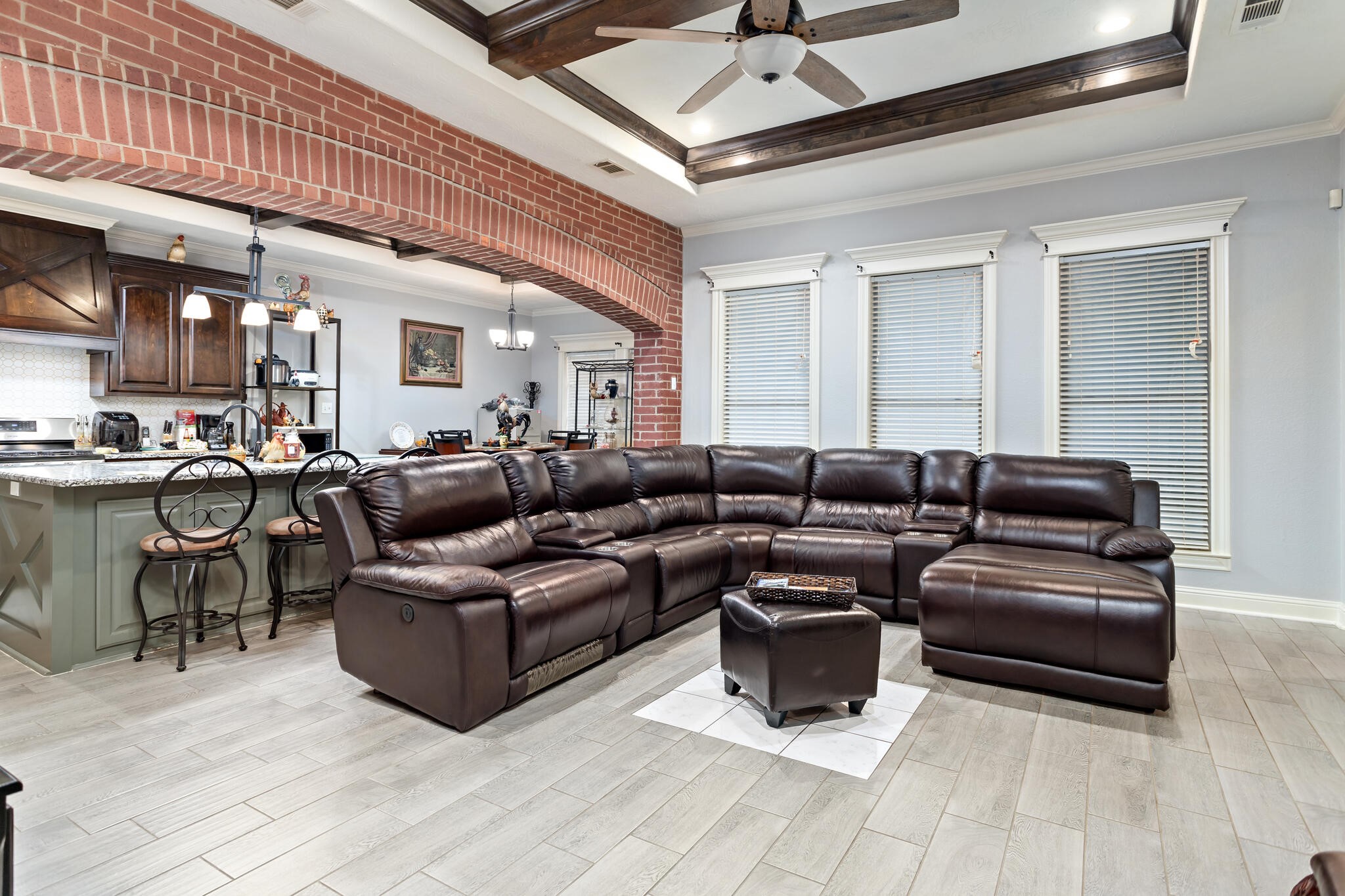 3210 Ethan Symone Street Beaumont, TX 77705 - Photo 7 of 33 a living room with furniture and a ceiling fan
