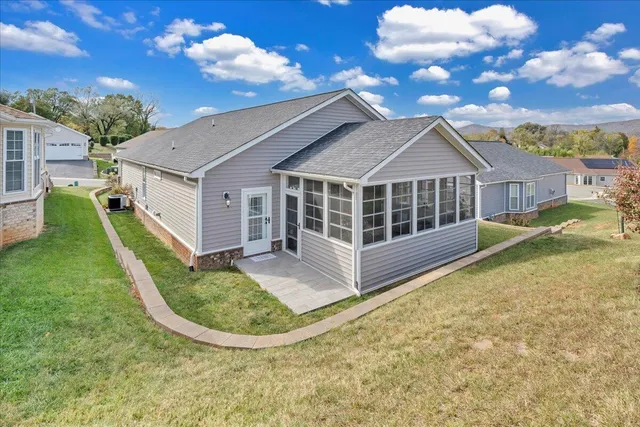 a view of a house with a patio
