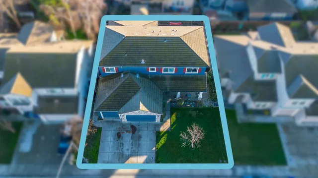 a bird view of a house