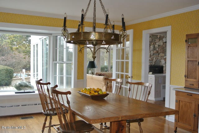 25 Prospect Hill Road Stockbridge, MA 01262 - Photo 16 of 30 a view of a dining room with furniture window and outside view