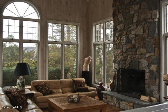 25 Prospect Hill Road Stockbridge, MA 01262 - Photo 7 of 30 a living room with furniture and a floor to ceiling window