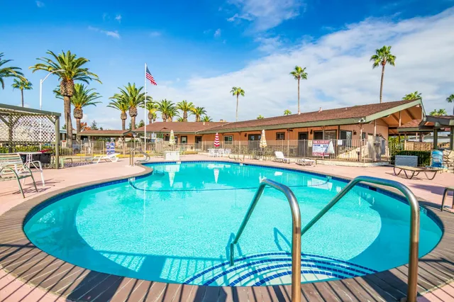 swimming pool with outdoor seating