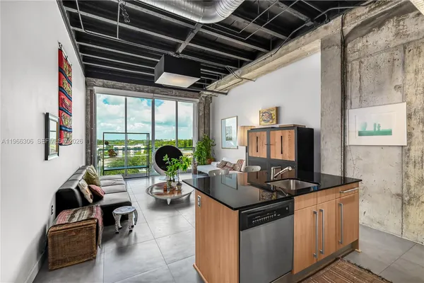 a kitchen with counter top space
