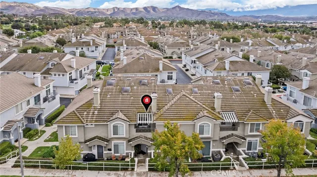 an aerial view of a houses