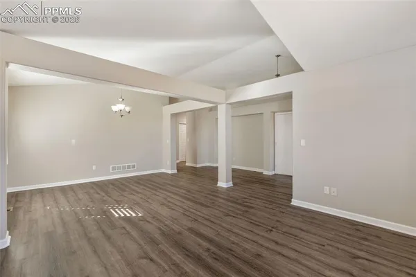 wooden floor in an empty room with wooden floor