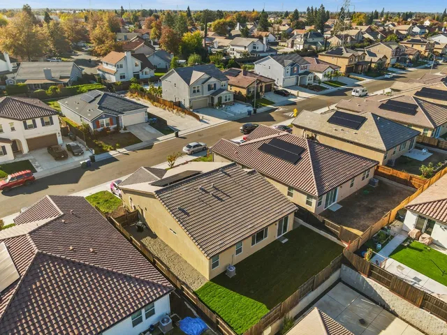 an aerial view of multiple house