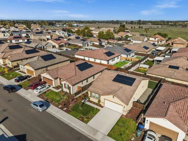 an aerial view of a city