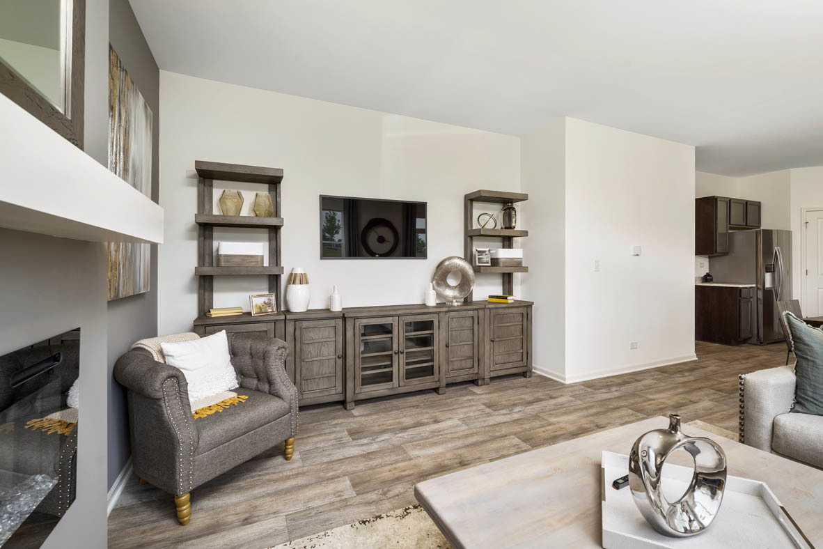 Undisclosed Address Elgin, IL 60124 - Photo 8 of 19 a living room with furniture and a flat screen tv