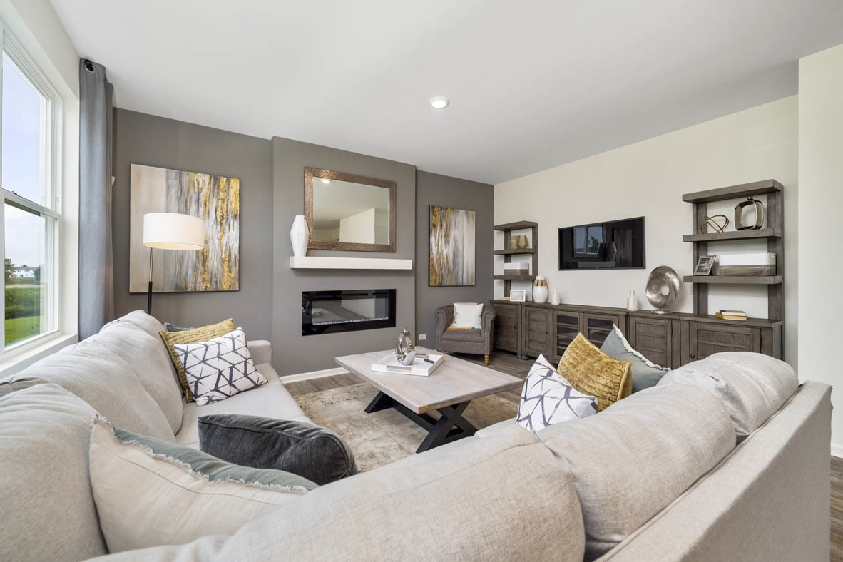 Undisclosed Address Elgin, IL 60124 - Photo 10 of 19 a living room with furniture fireplace and a large window