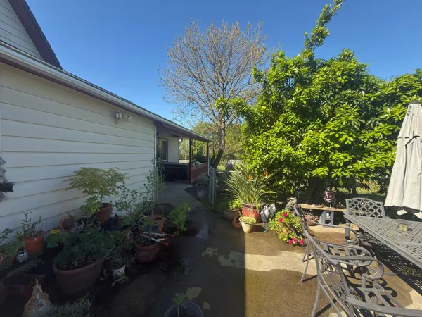 a backyard of a house