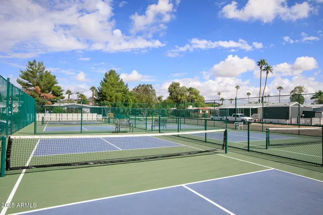 a view of a tennis court
