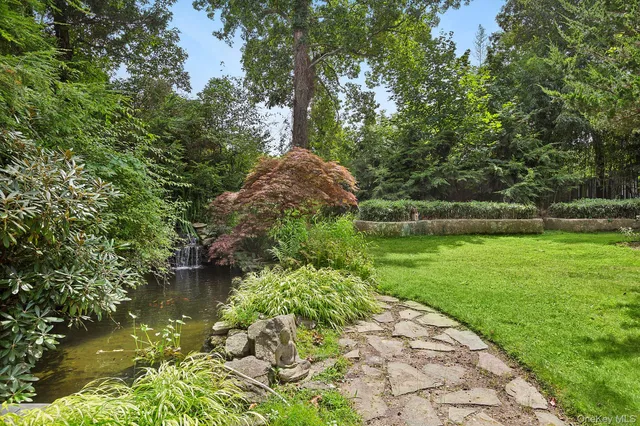 a view of a lake with a bench