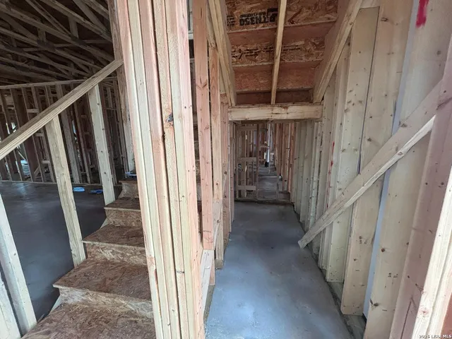 a view of hallway with stairs