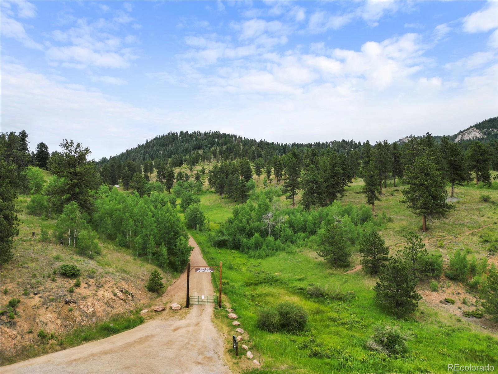 26269 Richmond Hill Road Conifer, CO 80433 - Photo 44 of 44 a view of a green field with lots of trees in the background