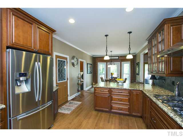 10117 Hampton Road Rougemont, NC 27572 - Photo 8 of 25 Kitchen looking onto breakfast area, beautiful view! Kitchen
