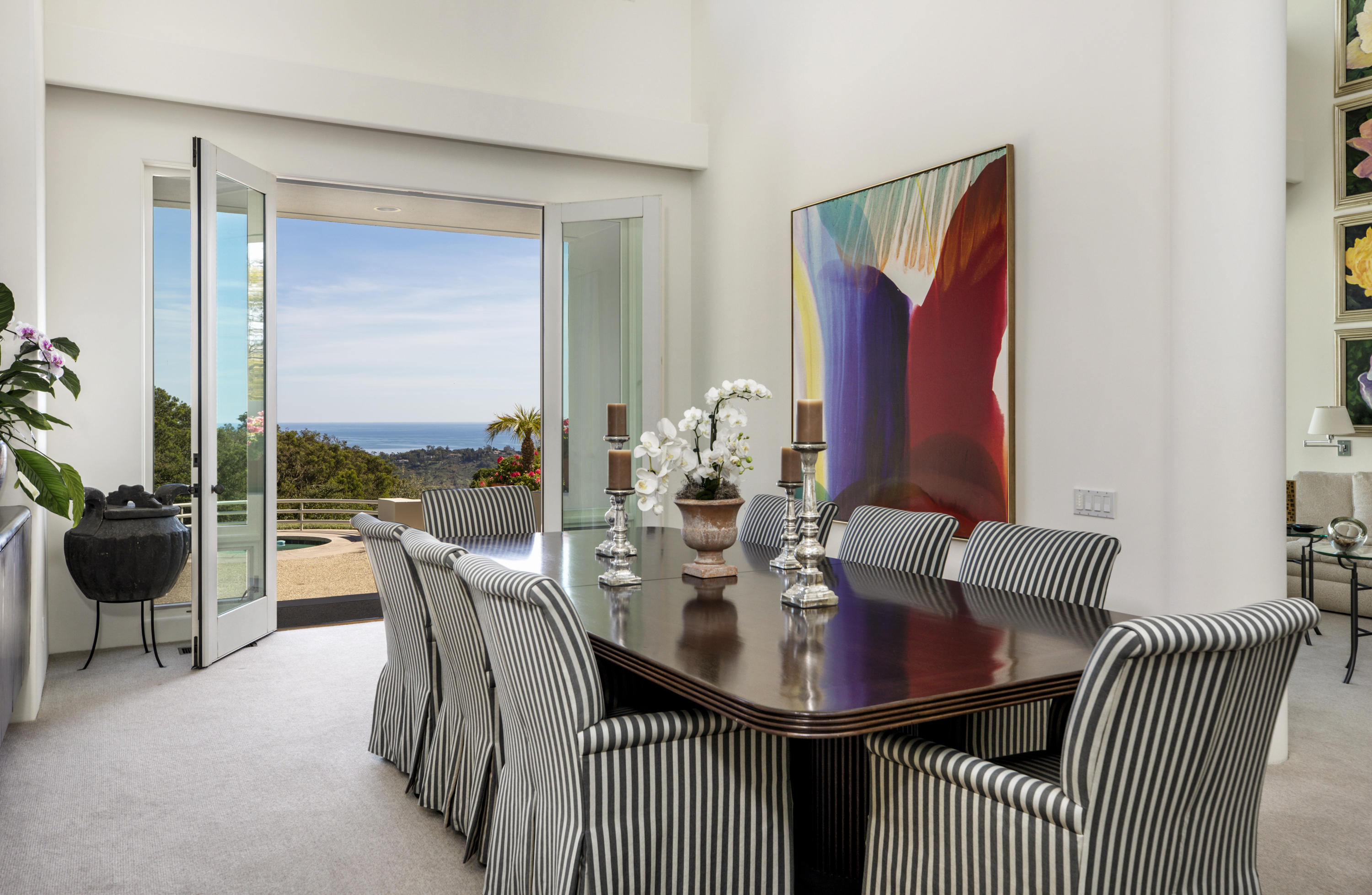 915 Park Lane Montecito, CA 93108 - Photo 8 of 33 a view of a dining room with furniture window and outside view