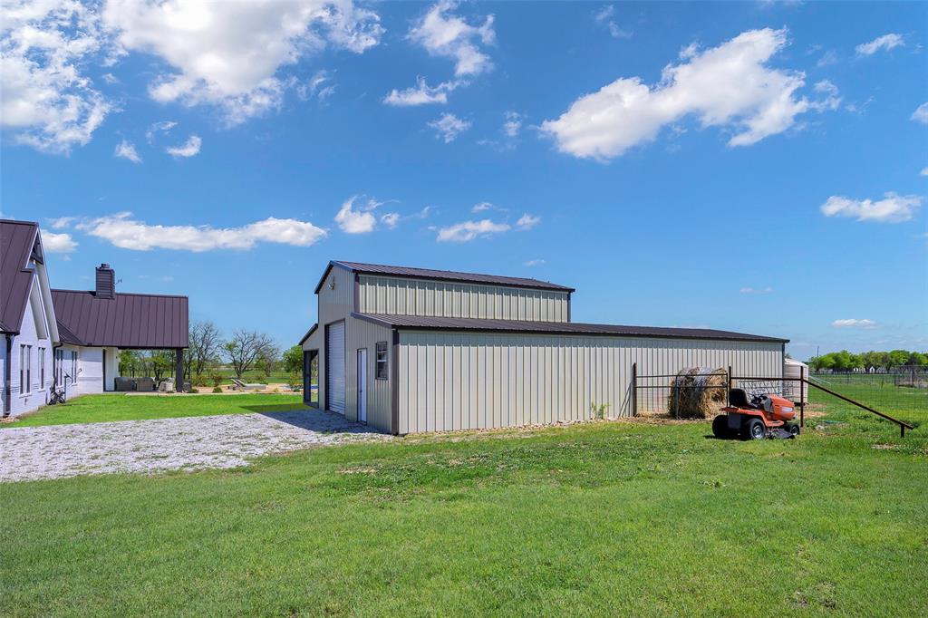 12345 Flow Road Krum, TX 76249 - Photo 34 of 38 View of pole building featuring fence and a yard