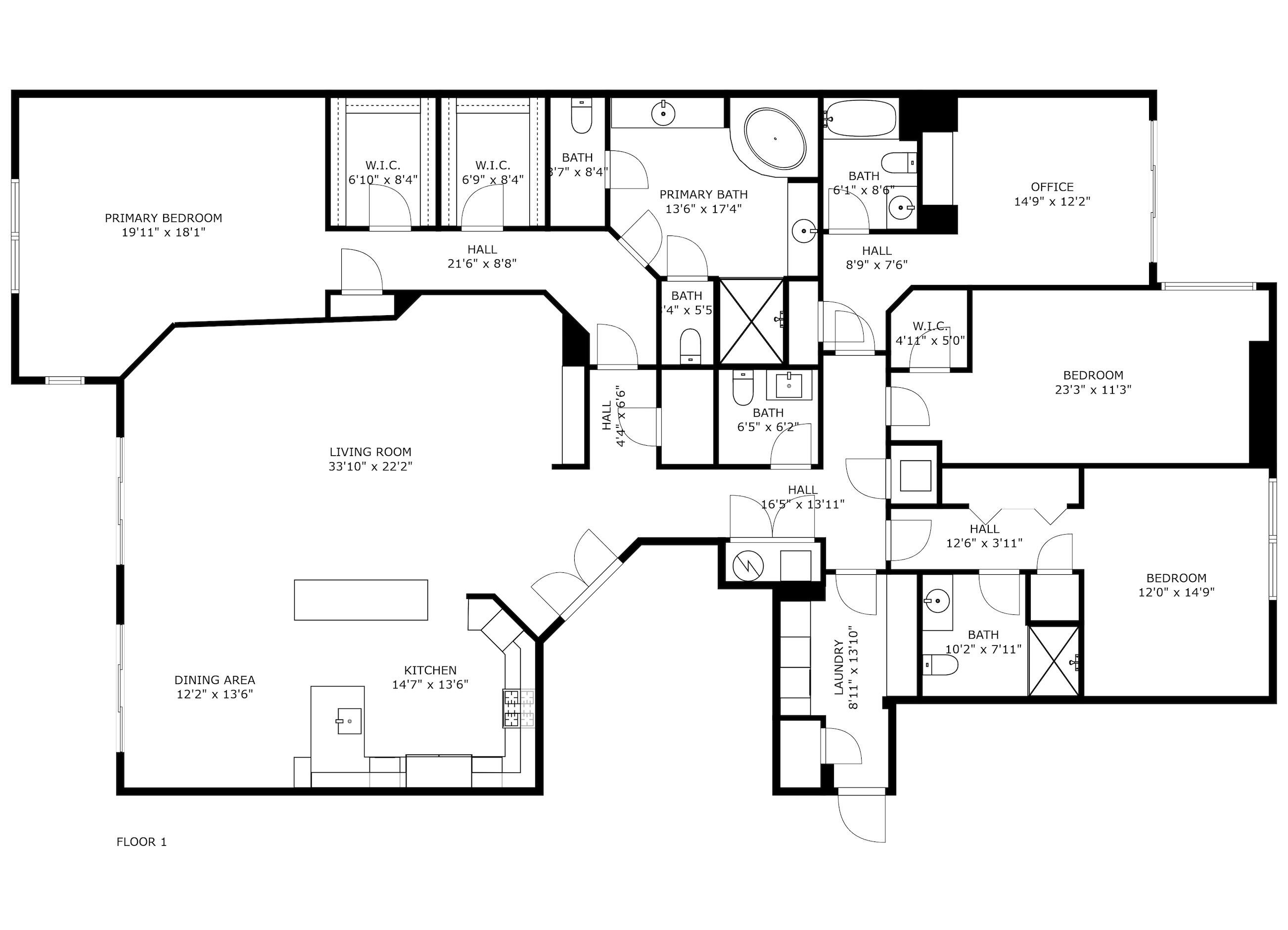 1 North Ocean Boulevard, Unit 303 Boca Raton, FL 33432 - Photo 32 of 32 Floor Plan