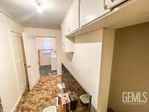 a bathroom with a sink and a shower