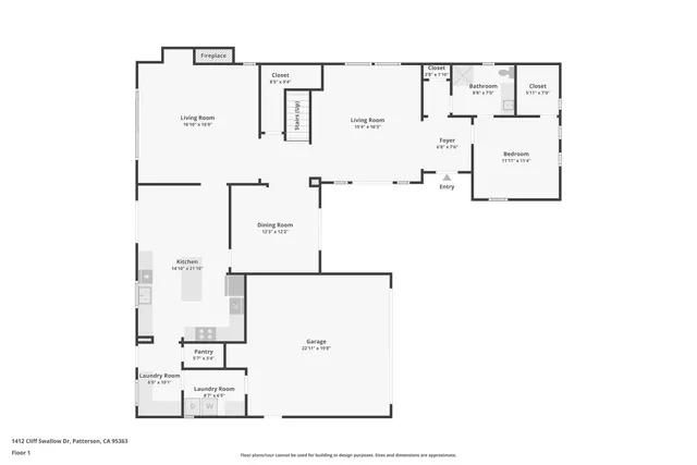 $549,000 | 1412 Cliff Swallow Drive, Patterson, CA 95363
