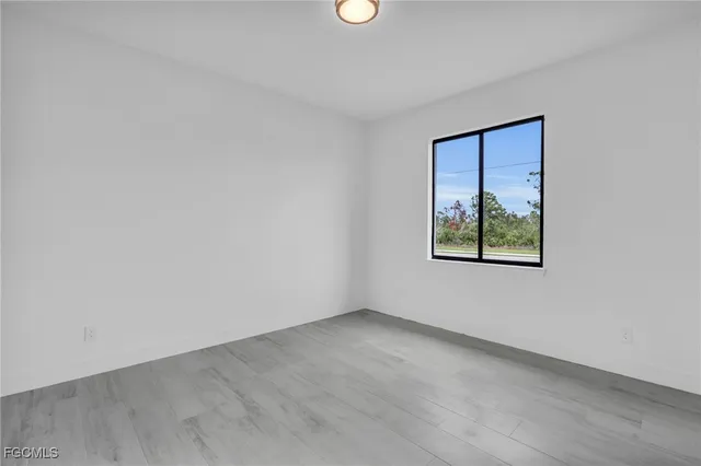 an empty room with a window