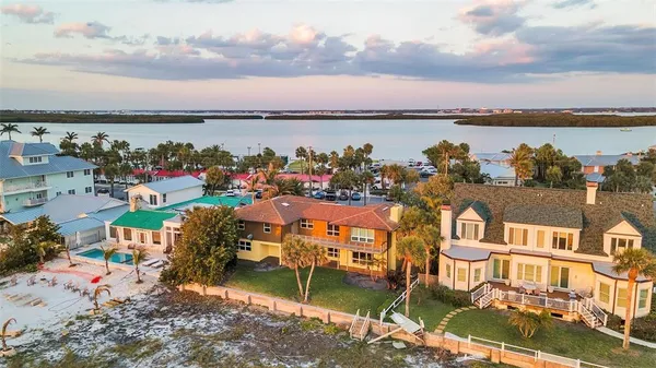 an aerial view of multiple house