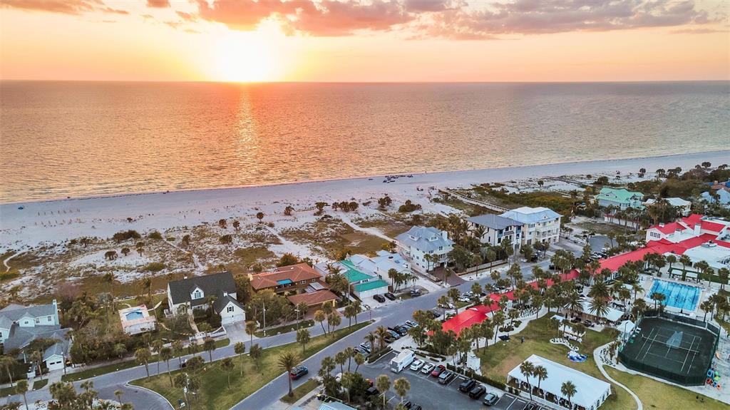 1058 Eldorado Avenue Clearwater Beach, FL 33767 - Photo 26 of 79 an aerial view of beach and ocean