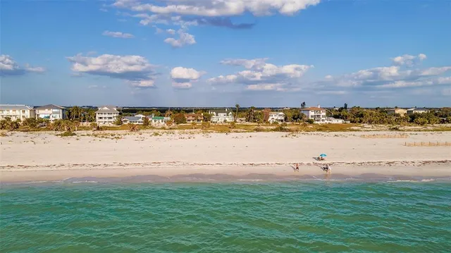 a view of beach and city