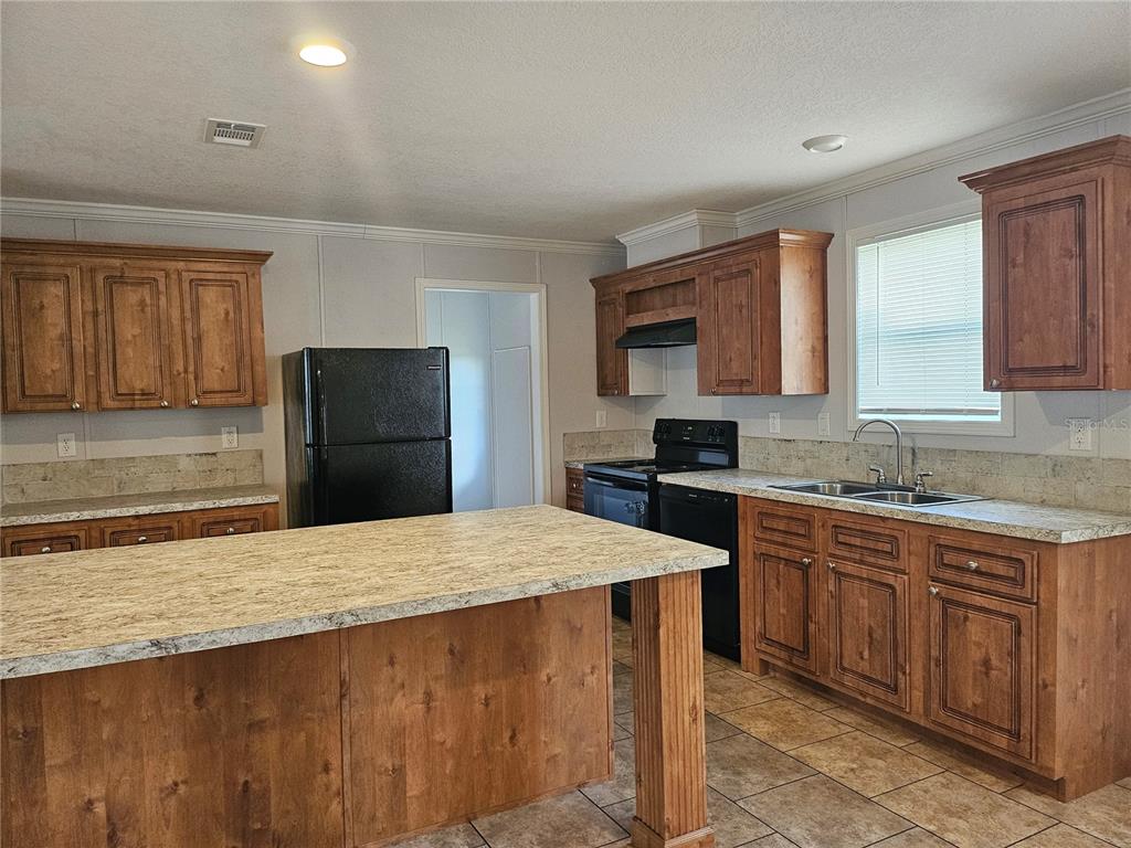 5636 West O Griffin Road Plant City, FL 33567 - Photo 2 of 20 a kitchen with a refrigerator sink and cabinets