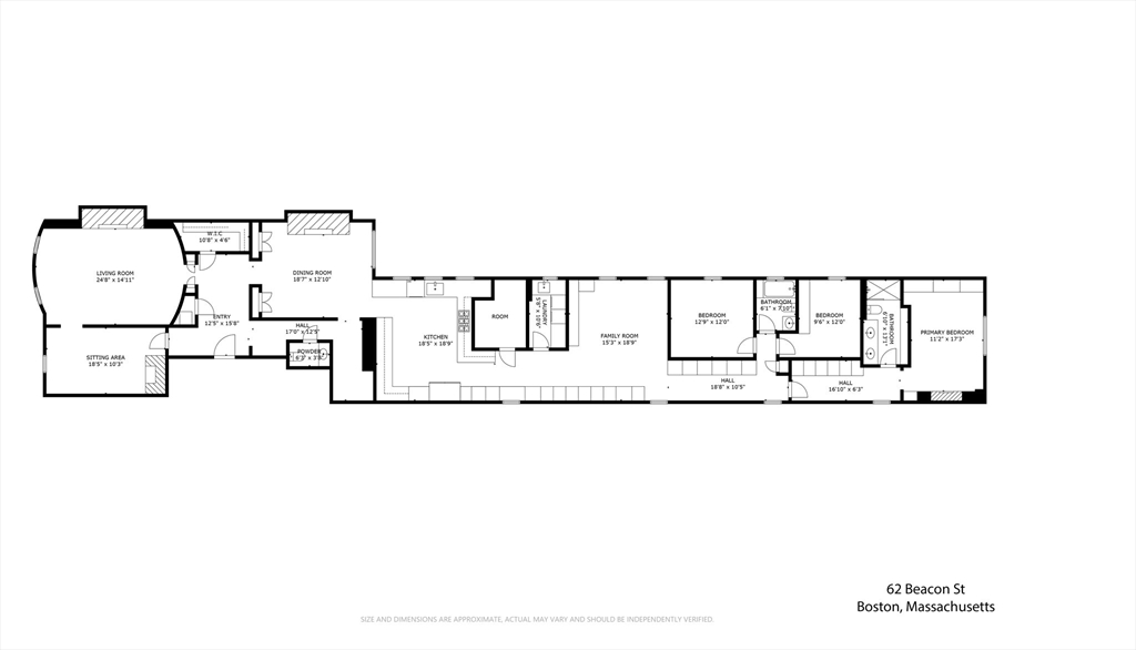 62 Beacon Street, Unit 3 Boston, MA 02108 - Photo 25 of 25 a picture of a floor plan