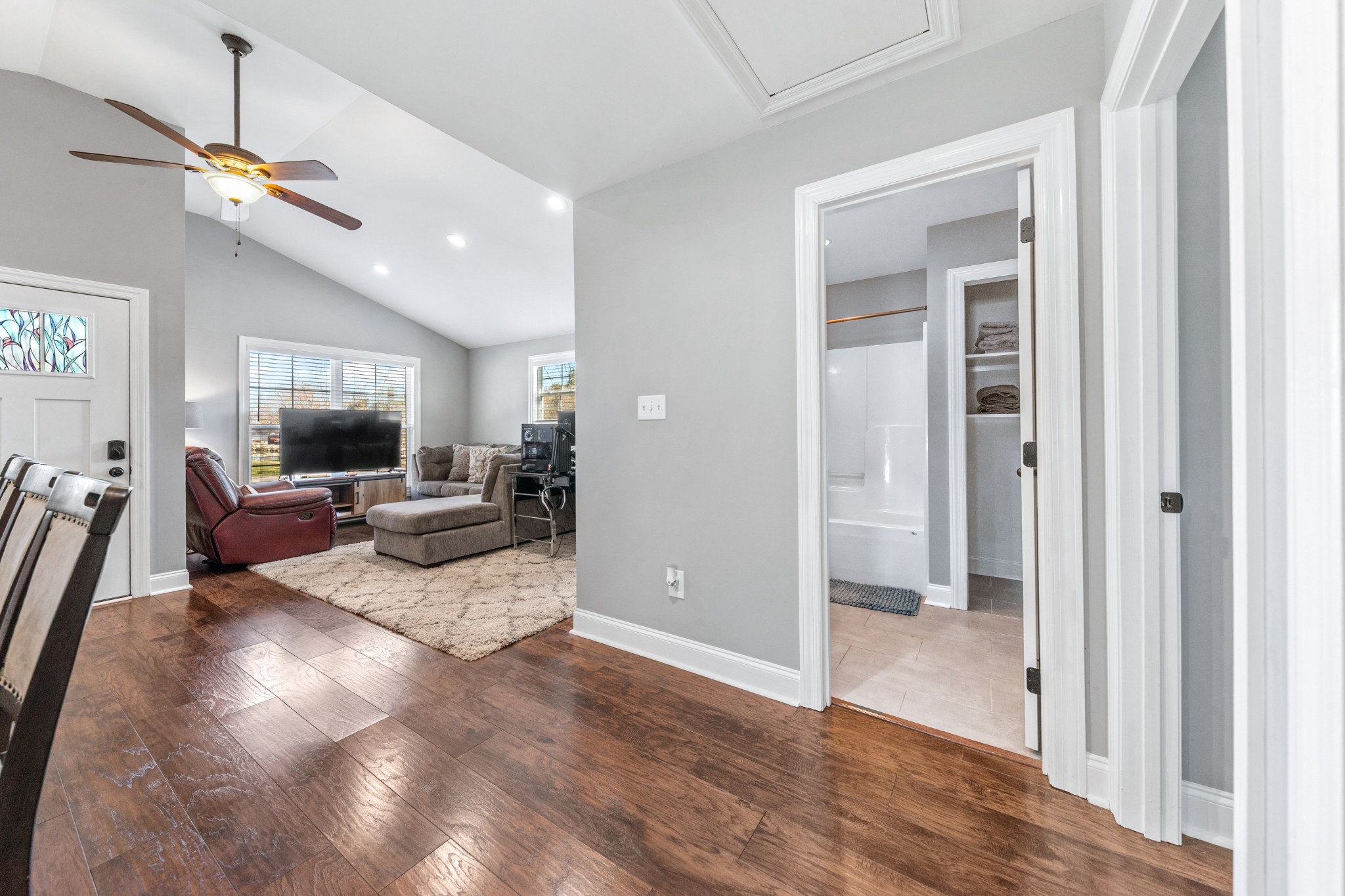 807 Clear Creek Road Pulaski, TN 38478 - Photo 26 of 68 a view of a livingroom with a flat screen tv